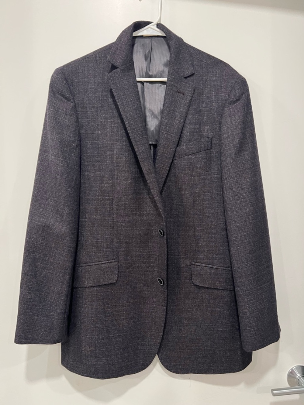 Joseph Abboud Charcoal Textured Two-Button Blazer